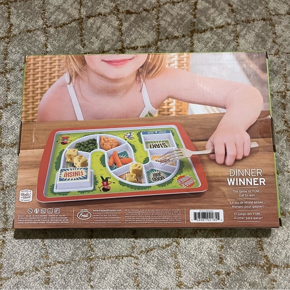 NEW Fred Dinner Winner Kids Fun Sequence Game Childs Melamine Plate Gift - Picture 2 of 3